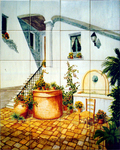 Well patio and stairs