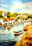 Little bay with houses and boats