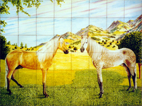 Chevaux dans la campagne