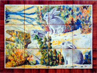 Lapins dans le terrain