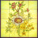 Détail de plante avec fleurs