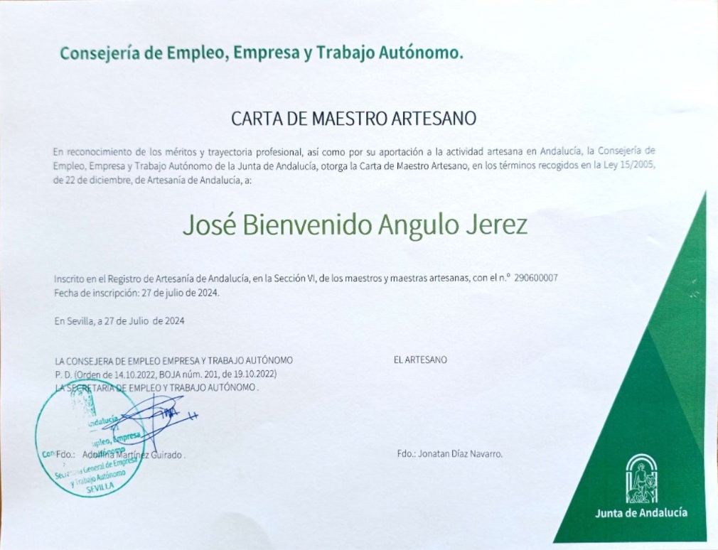 Master Artisan Certificate